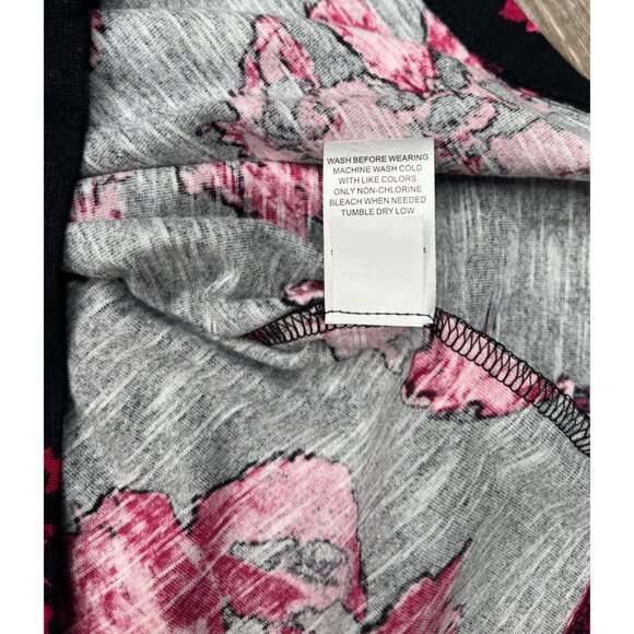 Rachel Roy Womens Sleeveless V-Neck Lightweight Black & Pink Floral Top Large - Picture 10 of 10